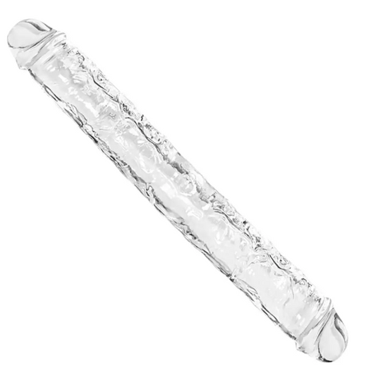 CLEAR DOUBLE ENDED DILDO BY FREAKY ROMANCE